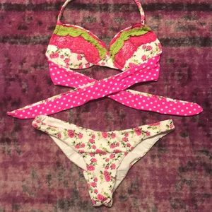 COPY - Beach Bunny floral balconette bikini set cheeky